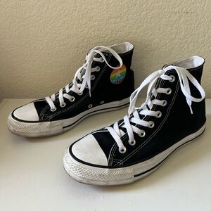 Pride Converse High Tops, Black